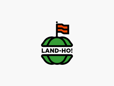 Land-Ho branding environment environmental flag idk land logo logomark planet turtle shell