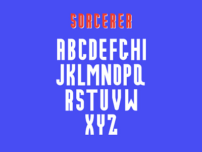 Sorcerer Font Character Set a alphabet bold font letters magic sorcerer typeface typography wizard x