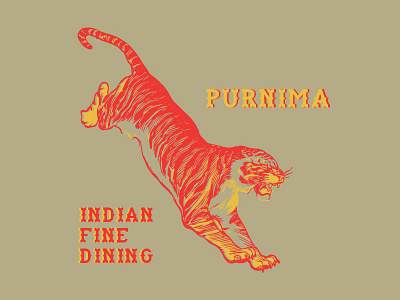 Purnima Tiger branding food india indian restaurant restaurant branding tiger tigre