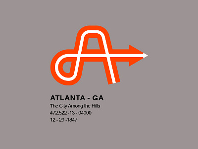 Atlanta, baby! a arrow atl atlanta baby city georgia hills logo mark town transit