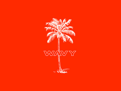 Wavy beach fun palm palm tree red sun tree wave wavy