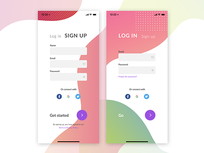 Signup concept app dailyui dailyui 001 ui ui design vector