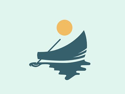 Boat Logo boat logo mark sail ship symbol wave