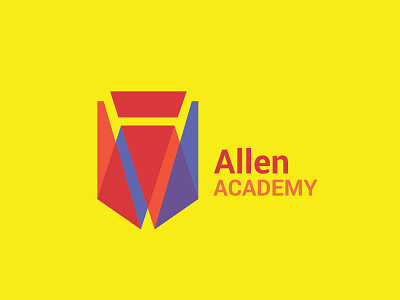 Allen Academy academy branding community education graduation icon logo mark ribbon school shield