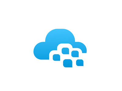 Cloudy Data brand cloud computing data icon identity internet logo mobile service web