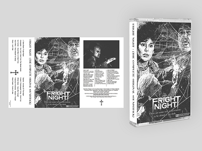 Cassette Tape Design Fright Night album cover cassette cassette design cassette tape classic horror cover album graphic design horror illstration layout layout design