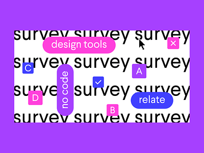 Relate Survey branding geometric social media design typography