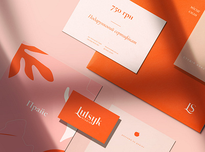 Lutsyk Studio beauty branding feminine orange pink self care
