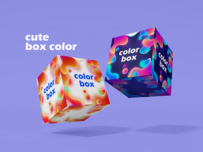 3D colorful box 3d banner flyer graphic design logo poster social media ui vector