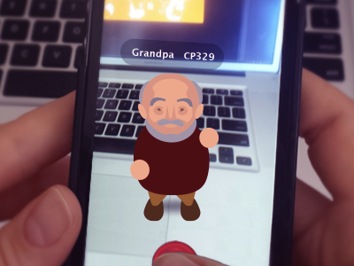 A Wild Grandpa Appears! android ar indie game ios mobile game not real ux