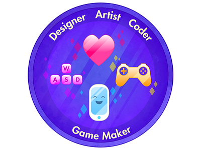 Everyone can make games! badge creativity diy game design games girl guides good times inspire make games sticker