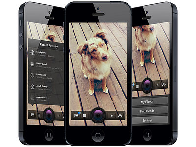 Snapchat Redesign camera design dog freebie interface ios psd rebound redesign retina snapchat ui ux
