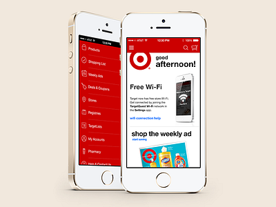 Target iOS 7 (iPhone) app flat flat design ios ios 7 ios7 iphone iphone app target ui ux