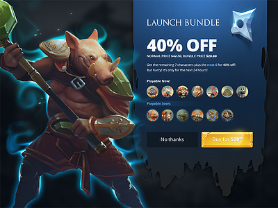 Launch Bundle bundle contestants game game ui ios ios game launch moba mobile tablet ui ux