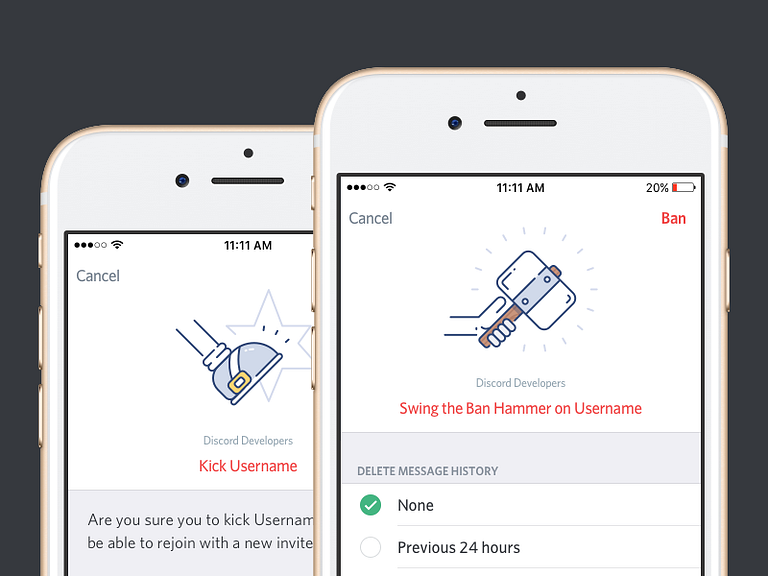 Kick & Ban by Mike Arndt for Discord on Dribbble