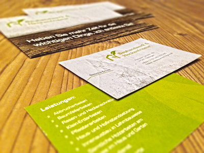 Corporate Design for a building support provider branding business cards business equipment design flyer graphic design green logo