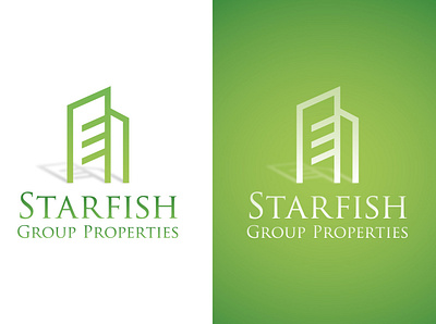 Logo Design Starfish Group Properties - green branding building design graphic design green logo real estate vector