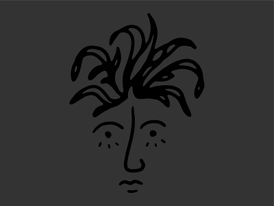 Face abstract branding face graphic design hair hand drawn lines logo portrait simple