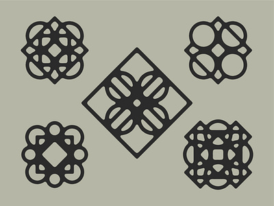 Circles + Squares abstract black and white decorative geometric graphic design lines shapes simple symmetry