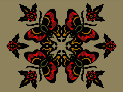 Butterflies bold butterfly illustration negative space shapes simple symmetry