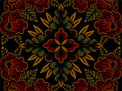 Floral Design floral flowers illustration leaves lines repeating shapes symmetry traditional
