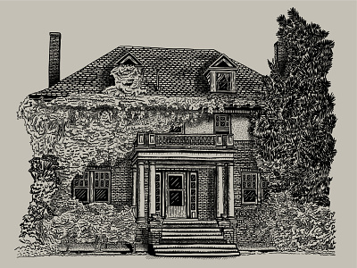 Old House abandoned architecture drawing house illustration lines old texture