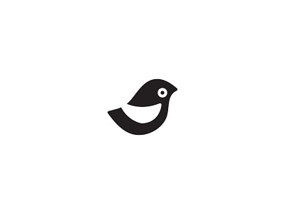 Bird abstract bird black and white curves eye icon illustration lines logo shapes simple vector