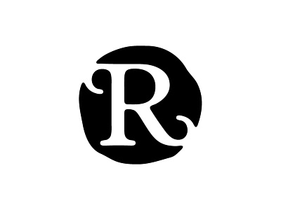 R brand branding design drop cap icon identity letter logo mark monogram typography