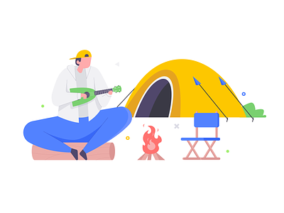 camping illustration