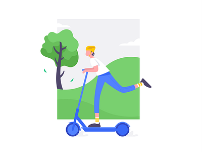 Scooter illustration design flat flat design flat illustration illustration illustrator