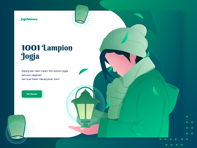 1001 lampion Header Concept header illustrator landing page