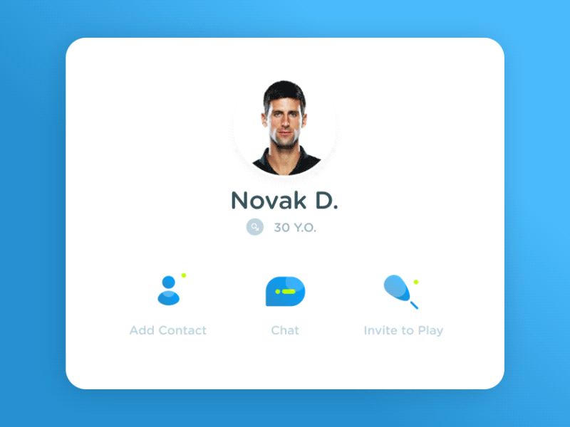 Tennis App - Day 02 animation app design flat icon illustration ios mobile tennis ui ux vector