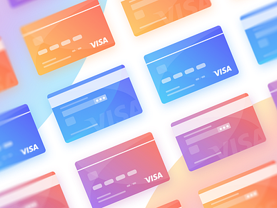 Visa Card app card color design gradient illustration ios material minimal payment visa