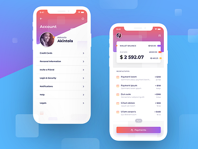 Payment App 2.0 - Day 1 credit gradient ios iphone iphonex mobile pay payment ui ux design x