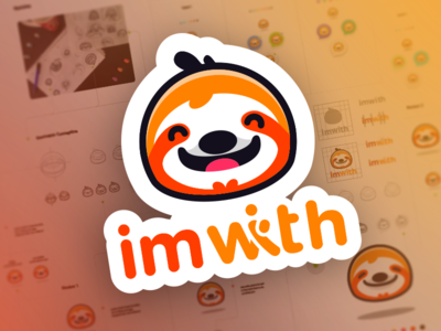 imwith Day 1 - Logo app branding chat concept flat funny icon illustration logo logotype vector