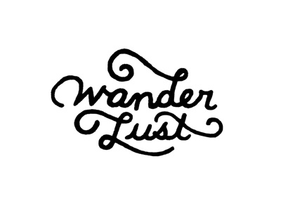 Wanderlust handlettering illustration lettering travel type