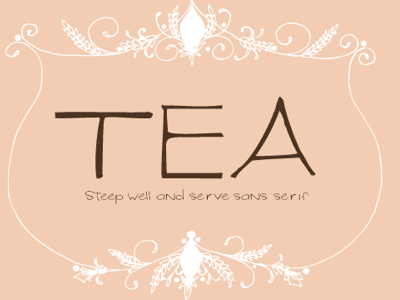 Tea-Original Typeface brittany arita handwritten sans serif tea type typeface typography