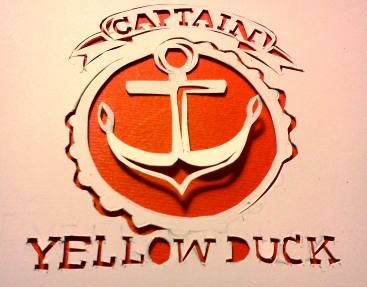 Logo For Fun | Part 3: The End. brittany arita captain cut duck lettering logo paper yellow