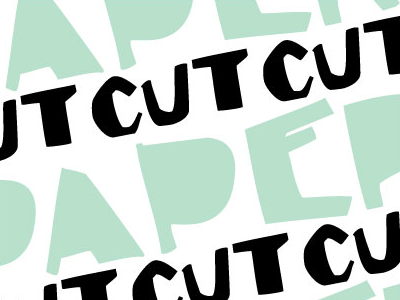 Papercut; Original Typeface paper cut papercut type type design typeface typography