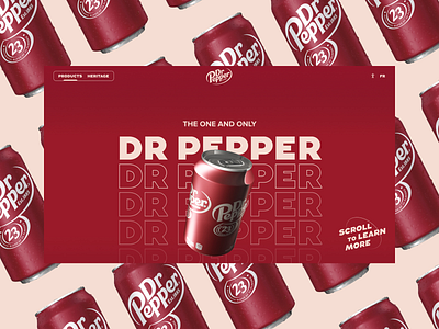 DR PEPPER 3d 3ddesign animation app branding concept css design graphic design hmtl netlify next.js prototype scrolling typography ui ux webdesign website