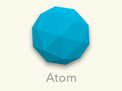 Atom Icon Replacement 3d atom blender icon isohedron