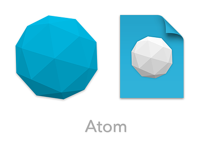 Atom Icons application atom blue code document icon replacement