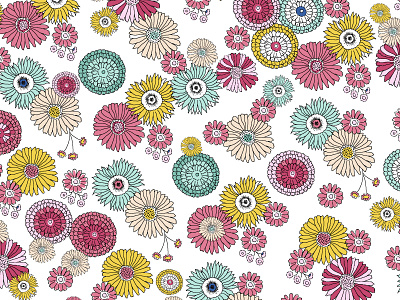 Boho Floral boho colourful daisies floral touched touched by maryke