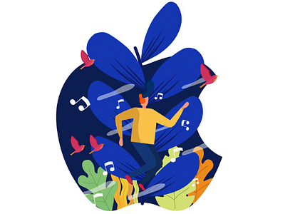 Apple Music: Think Different apple art graphic design illustration illustrator music photoshop visual