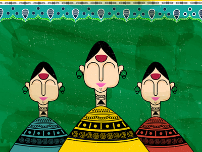 The Indian Diva's art doodle graphic design illustration photoshop sketch vintage