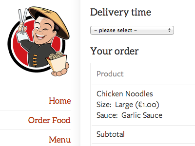 Food Ordering Checkout checkout jigoshop noodles