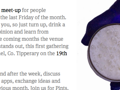 Pints beers gatherings pints typekit