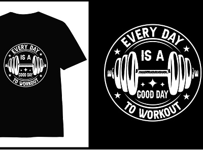 Gym t shirt design typography