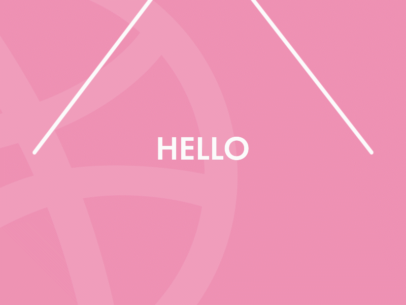 First shot animation hello hello dribble illustration line motion pink shoot string
