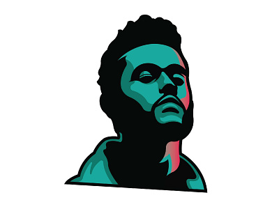 The Weeknd branding design flat icon identity illustration logo minimal ui vector